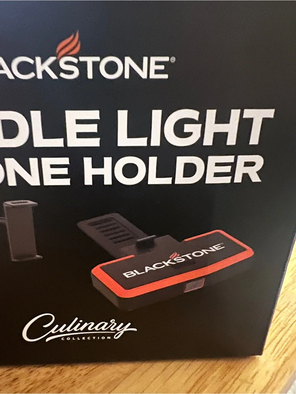 Blackstone Black Phone Holder with Orange Trim Griddle Light